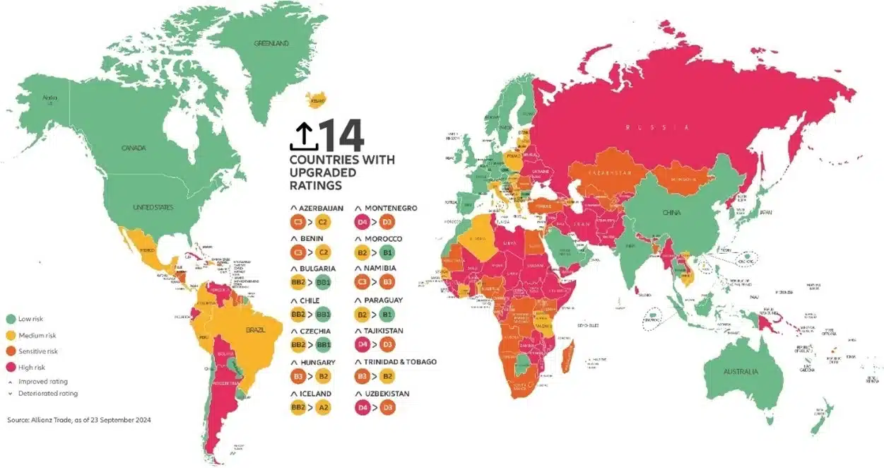 COUNTRY RISK MAP, END OF SEPTEMBER 2024